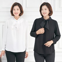 모슬린 여성 엄마옷 진주 미니 타이 블라우스 FBL910275 마담/미시옷/중년여성의류/빅사이즈/40대/50대/60대여성옷