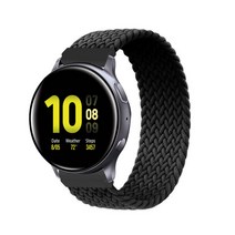 스페이스쉴드 갤럭시워치 액티브2 44mm 40mm 호환 브레이드 솔로루프 나일론 스트랩 밴드 스트랩 16color 3+1, 블랙, S