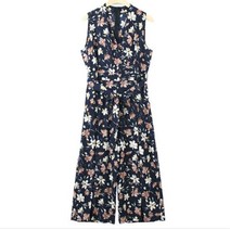 여자 민소매 벨트 점프슈트 벨트끈 탑이너 포함