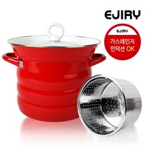 에지리 컬러컬렉션 파스타 냄비 인덕션 IH, 레드, 20cm