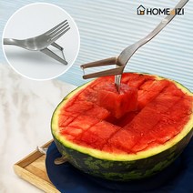 홈앤이지 뜨는 포크 수박 커팅 슬라이서 캠핑 수저 식기 주방용품, 뜨는 포크 1개, 1개