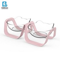 중형강아지 간단사료그릇 치와와 논슬립급식기 잉글리쉬불독 간단밥통 시츄 볼로네즈 비글 핑크, 상세페이지 참조