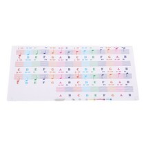 전자 키보드 칼림바 61 키 컬러 피아노 문자 노트 스티커 핸드 롤 투명 표기법, [01] White