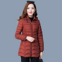 패션이루 빅사이즈 패딩 집업 경량 롱 자켓 겨울 여자 점퍼WJH