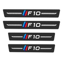 BMW 부품 악세사리 BMW F10 로고용 4X 자동차 문턱 스크래치 방지 보호기 탄소 섬유 스타일린 액세서리, 01 4Pcs F10