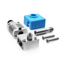 [헤드청소 교환부품] 3D 프린터 부품 CR10 Ender 3/3S 용 실리콘 케이스가있는 금속 핫 엔드 압출기 세트 1.75 필라멘트/0.4MM 노즐