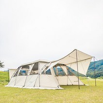 폴라리스 드라코 리빙쉘텐트 거실형 장박 터널형 전실 쉘터 대형 TPU우레탄창, 웜그레이(헬로스 폴대가방 + TPU창)