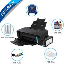 Colorsun A3 DTF 프린터 L1800 DTF 프린터 t-셔츠 가방 신발 후드 폴리 에스터 청바지 모든 섬유에 대 한 A3 DTF 인쇄 기계
