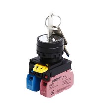 22mm IDEC 유사한 키 스위치 2/3 위치 On-Off 순간 방수 IP65, [01] 2 position, [03] 1NO 1NC, [01] momentary