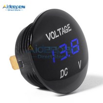 방수 LED 디스플레이 디지털 전압계 자동차 바이크 오토바이 전압 자동 배터리 DC 5V-48V 12V 24V 36V, [02] A Red, 1개