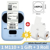 페이지라벨기 스티커제작기계 네임스티커기계Phomemo M110 감열 라벨 프린터 바코드 자체 접착 휴대용 메이, 23 B-3 Rolls R 50x50mm