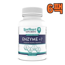 LionHeart Supplements 라이언하트 엔자임 플러스 7 90정, 6팩