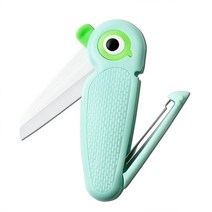 세라믹칼 정육칼 일본 독일 명품칼 중식칼 장미칼다기능 미니 접이식 과일 나이프 주방 기기 필러 세라믹, 01 파란