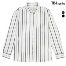 TBJ 남성 폴리 루즈핏 스트라이프셔츠(T191SH110P)