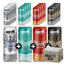 355ml x 24캔 혼합선택 롯데칠성 핫식스 더킹 제로 포스 러쉬, 02){포스x6+러쉬x6+펀치x6+제로x6}