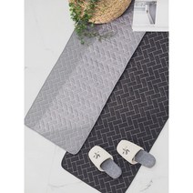 패브릭 헤링본 퀼트 주방 발매트 다용도 목화솜 충전재 130x50, 그레이