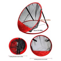 실외골프연습장 3 개대 foldable 치핑 연습 그물 케이지 대상 시스템 운반 가방 붉은 색 sml 그물, 빨간색