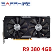 오리지널 사파이어 R9 380 4GB 비디오 카드 GPU AMD Radeon R9380 4GB 그래픽 카드 더블 Bios 데스크탑 PC 컴퓨터 맵 마이닝 불가