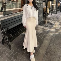 (당일) 머메이드 니트 치마 2color 인어 밴딩 꾸안꾸 스커트 주름 하이퀄리티 마실
