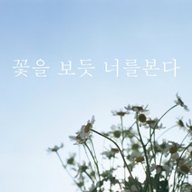 단비데코 감성레터링 스티커 감성문구 응원 명언 현관문 포인트스티커, L-54꽃을보듯-화이트