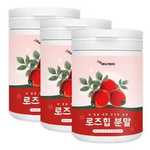 로즈힙분말 100% 폴란드산 로즈힙 가루 분말 사용 ROSE HIP POWDER, 3통, 120그람