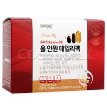 동국제약 올인원 데일리팩 30정 종합비타민 미네랄 루테인 오메가3 밀크씨슬, 1개