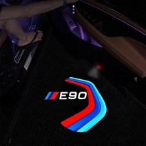 차량용 무드등 자동차 스티커 2pcs Led 프로젝터 램프 자동차 문 환영 빛 자동차 액세, E90