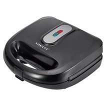 750w 주방 6 In 1 샌드위치 토스터 와플 메이커 철 토스트 그릴 Panini EU, 22 x22.5 x 10.5cm, 검정, ABS 플라스틱 + 스테인레스 스틸