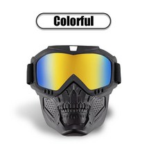 오토바이 고글 레이싱 헬멧 보호용 해골 스타일 페이스 라이딩 사이클링 스키 스노우 보드 5 가지 색상, 02 Colorful