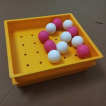 오토티업기 연습 배급기 기계 공기계 자동 실내 스크린 무동력 훈련 골프공 공 상자가 있는 연습 필드, 옐로우 볼상자 30개