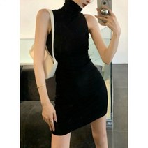 원피스 77 빅사이즈 88 편안한 66 F006377 홀터넥 미니원피스 원피스