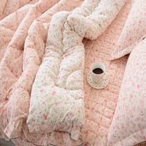 [지베누오] 알러지방지 먼지없는 마이크로 봄 간절기 차렵 요망떼 누빔침구 이불베개세트