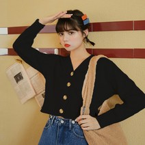 봄과 가을 새로운 스웨터 니트 카디건 슬림 V 넥 허리 짧은 한국 솔리드 컬러 스키니 여성용 재킷 코트 타이드