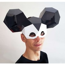 종이가면 페이퍼크래프트 도안 3D 모형 접기 DIY 페이퍼토이 산타클로스 미키마우스 코알라 늑대 기린, P + 일반타입