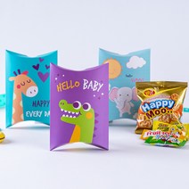 어린이날 선물 유치원 학교 학원 교회 단체 간식 체육대회 현장체험 행사 개별 포장 과자 박스 / 무료 스티커, 예쁜상자+간식4종+무료스티커, 1개