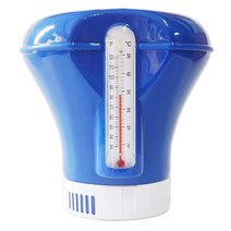 이루아 염소투입기 8인치 온도계 일체형 하이크론 수영장소독제 디스펜서 소독약 수영장약품, 이루아 염소투입기8인치+온도계