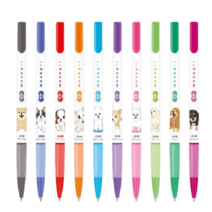 자바 신제품 0.5mm 멍이저점도 러버유성볼펜, 12개입, 푸들