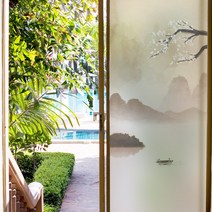 꾸밈 is748m-무점착유리시트전통수목화유리문시트지 시트지, 4.이미지