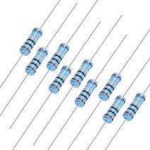 Uxcell 10 Ohm 저항 100개 3W 1% 공차 금속 필름 저항기 납 DIY 전자 프로젝트 및 실험용 밴드 5개 USA 미국