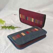 천연염색 한땀한땀 조각보 통장지갑 수납력 좋은 장지갑