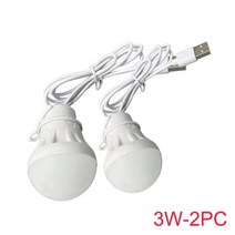 캠핑 랜턴 감성 2pc 미니 휴대용 전구 야외 다기능 USB 충전식 전원 은행 텐트, 3w-2pc