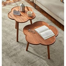 소반 다과상 반상 교자상 꽃모양 찻상 반상 접이식 다도상 티 베드 테이블 미니 좌탁, 모으다, L