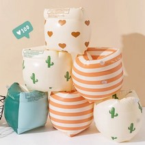 암튜브 감성 성인 아동 공용 물놀이 팔튜브 암링 1+1 수니래아, 블루줄무늬, 2개