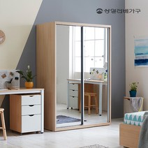 상일리베가구 네오 컴팩트 슬라이딩 양문 거울 싱글장, 네오 컴팩트 슬라이딩 양문 거울 옷장