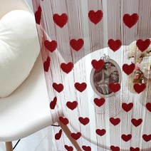 여름비즈발 비즈커튼 실커튼 라인 하트 장식 커튼 참신한 창 거실 디바이더 스트링 홈 술 문