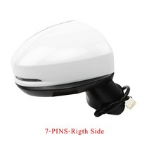 자동차인테리어 ZUK-자동차 사이드 미러 어셈블리 혼다 핏 재즈 2015 GK5 도어 Assy 램프 전기 접이식, 06 Right Side(7-PINS)