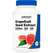 Nutricost 뉴트리코스트 자몽씨 추출물 2000mg 120정