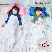 밀로앤개비 분리형 모달 사계절 어린이집 낮잠이불 미니베개 세트, 리틀캐리커처 딜런/미니 밤비1매쉬1