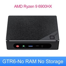 소형PC 미니PC 산업용미니PC Beelink-GTR6 R9 6900HX AMD 라이젠 9 GTR5 윈도우 11 미니 PC 게이머 DDR4 3, 한개옵션1, 02 GTR6 0G0G