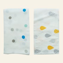 무루 대나무 블랭킷 - 2장(1set) 담요 목욕타올 신생아 아동 수건 이불, 소다&물방울